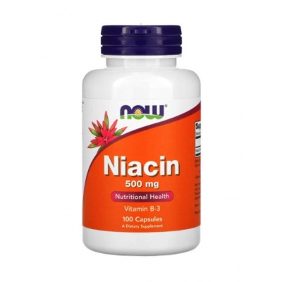 Витамины NOW Niacin 500 мг 100 капсул