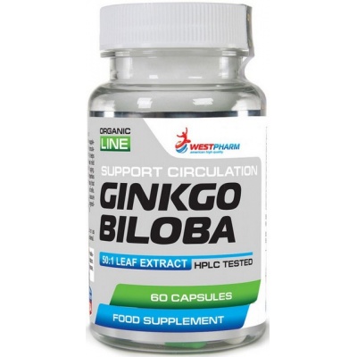 Антиоксидант WestPharm Ginkgo Biloba 60 мг 60 капсул