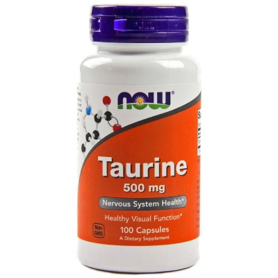 Аминокислота NOW Taurine 500 мг 100 капсул