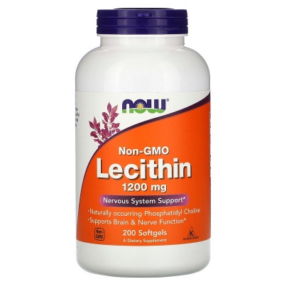 Витамины NOW Lecithin 1200 мг 200 капсул