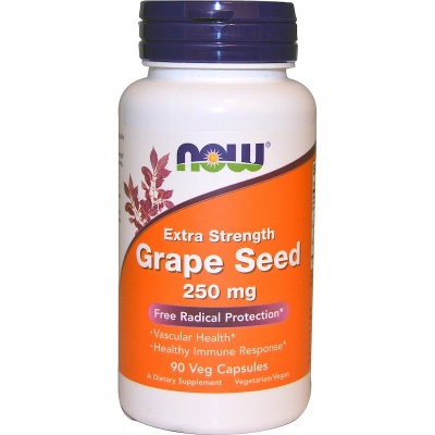 Антиоксидант NOW Grape Seed Extract  250 мг 90 капсул