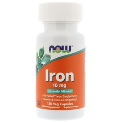 Витамины Now Foods Iron 18 мг 120 капсул
