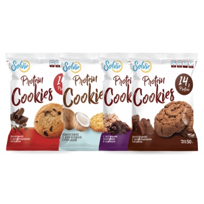 Печенье протеиновое Solvie Protein cookies 50 гр