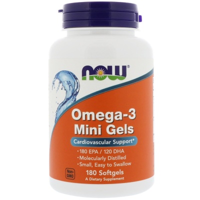 Антиоксидант NOW Omega 3 Mini Gels 180 капсул