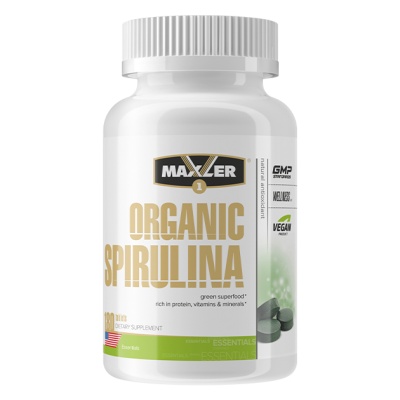 Витамины Maxler Organic Spirulina 500 мг 180 таблеток