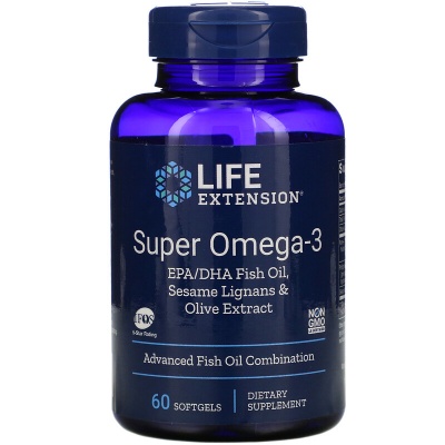 Антиоксидант Life Extension Super Omega 3 60 капсул