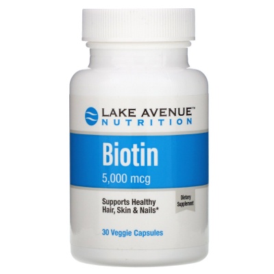 Витамины Lake Avenue Nutrition BIOTIN 5000 mcg 30 капсул