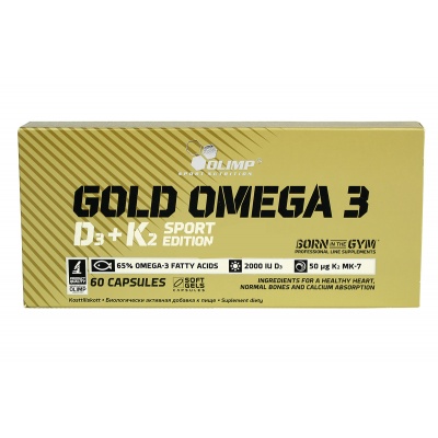 Антиоксидант Olimp Gold Omega3 D3+K2 60 капсул