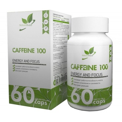 Энергетик NaturalSupp Caffeine 100 мг 60 капсул