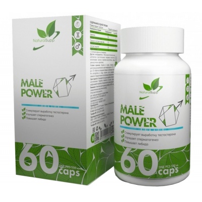 Тестобустер NaturalSupp Male power 60 капсул
