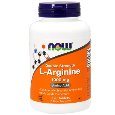 Л-Аргинин Now Foods L-Arginine Double Strength 1000 мг 120 таблеток