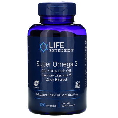 Антиоксидант Life Extension Omega 3 Fish Oil 120 капсул