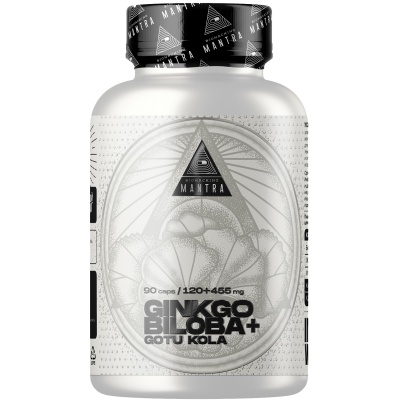 Антиоксидант Biohacking Mantra GINKGO-BILOBA 120mg + GOTU KOLA 455 мг 90 капсул