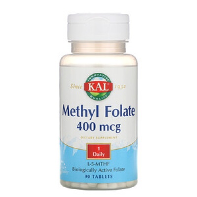 Витамины KAL Methyl Folate Фолиевая кислота 400 мкг 90 таблеток