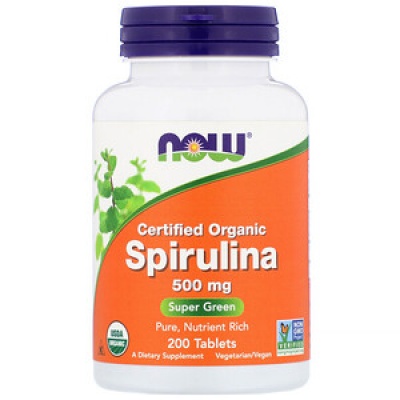 Антиоксидант NOW SPIRULINA 500 мг 200 таблеток