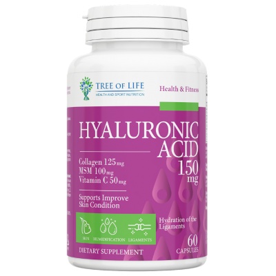 Гиалуроновая кислота Tree of life Hyaluronic acid  150 мг 60 капсул