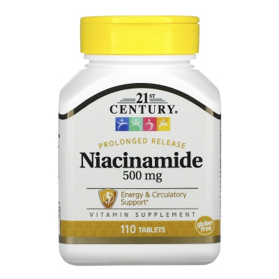 Витамины 21st Century Никотинамид 500 мг 110 таблеток