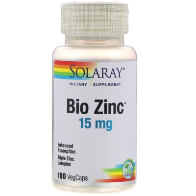 Витамины Solaray Bio Zinc 100 капсул