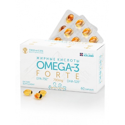 Антиоксидант LIFE Omega 3 Forte 60 капсул