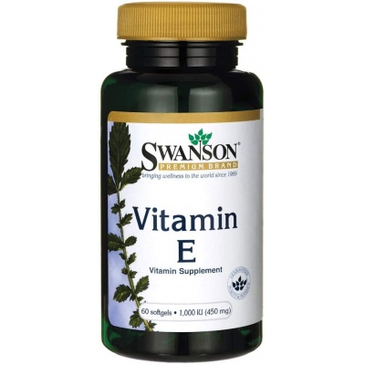 Витамины Swanson Vitamin E 450 мг 60 капсул
