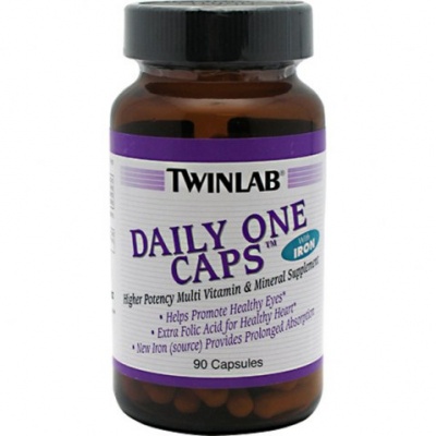 Витамины TWINLAB Daily One Caps Iron 90 капсул