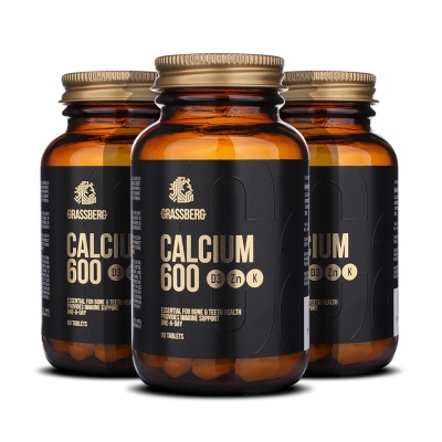 Витамины GRASSBERG Ca + D3 + Zn with Vit K1 90 капсул