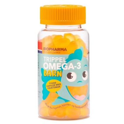 Антиоксидант Biopharma Trippel Omega-3 Barn 120 капcул