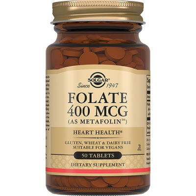 Витамины Solgar Folate 400 mcg (as Metafolin)  50 таблеток