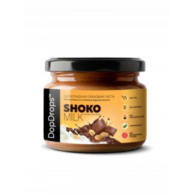 Паста ореховая DopDrops Shoko Milk Peanut Butte 250 гр