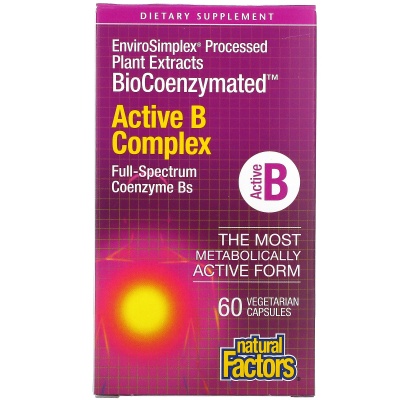Витамины Natural Factors BioCoenzymated Active B Complex 60 капсул