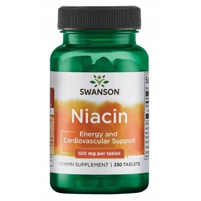 Витамины Swanson Niacin 100 мг 250 таблеток