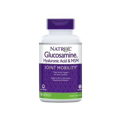 Хондропротекторы NATROL Hyaluronic Acid MSM Glucosamine 90 капсул