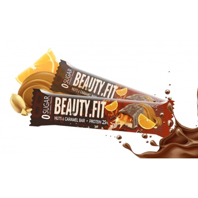 Батончик BeautyFit Орехи и карамель 60 гр
