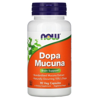 Тестобустер NOW Dopa Mucuna 90 капсул