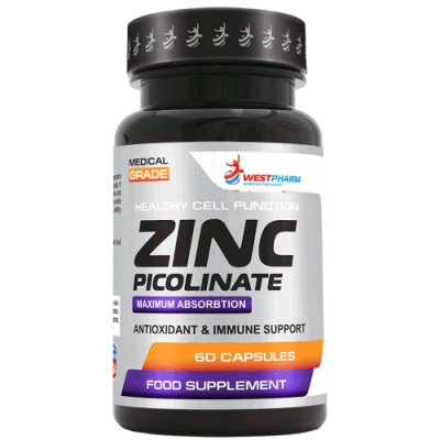 Витамины WestPharm  Zinc Picolinate 30 мг 60 капсул