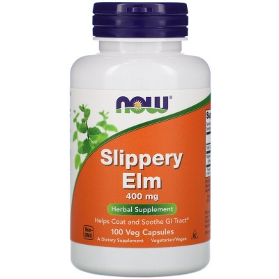 Специальный препарат NOW Slippery Elm 400 мг 100 капсул