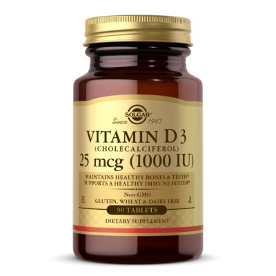 Витамины Solgar Vitamin D3 1000 ME 90 таблеток