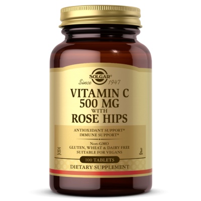 Витамины Solgar Vitamin C 500 mg with Rose Hips 100 таблеток
