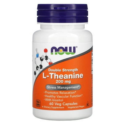 Аминокислота NOW L-Theanine 200 мг 60 капсул