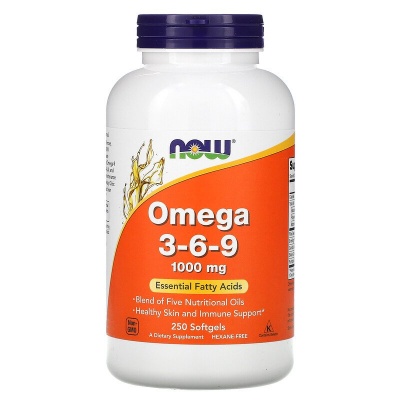 Антиоксидант NOW Omega 3-6-9 1000 мг 250 капсул