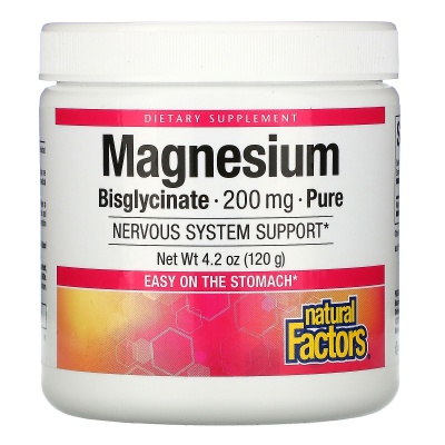 Витамины Natural Factors  Magnesium Bisglycinate Pure 120 гр