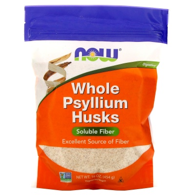 Специальный препарат NOW Whole Psyllium Husks 454 гр
