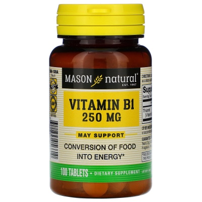 Витамины Mason Natural Vitamin B-1 250 мг 100 таблеток