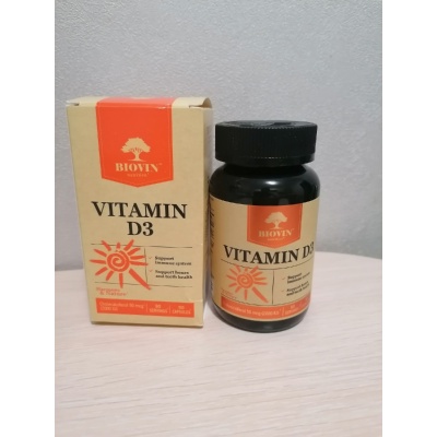 Витамины Biovin Vitamin D3 2000 IU 90 капсул