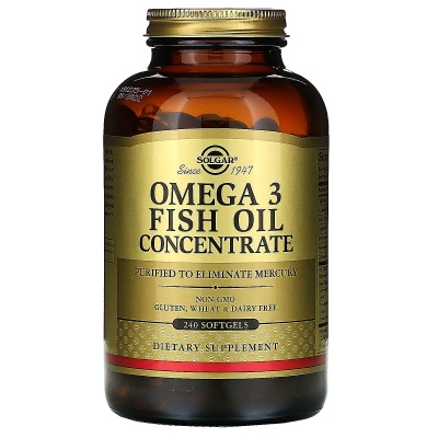 Антиоксидант Solgar Omega-3 Fish oil Concentrate 1000 мг 240 капсул