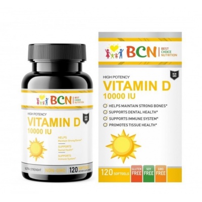 Витамины BCN Vitamin D 10000 IU 120 капсул