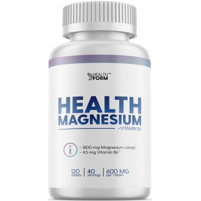 Витамины Health Form Magnesium+Vitamin B6 120 таблеток