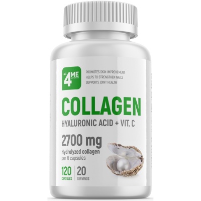 Коллаген 4Me Nutrition Collagen+Hyaluronic acid+Vit. C 120 капсул