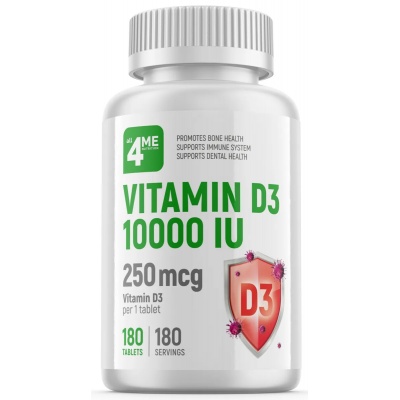 Витамины 4ME Nutrition Vitamin D3 10000 IU 180 таблеток