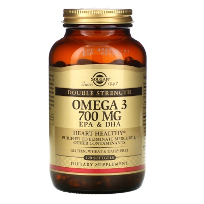 Антиоксидант Solgar Double Strength Omega-3 700 мг 120 капсул